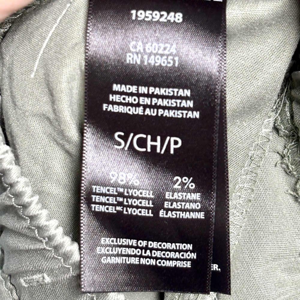 Cargo Pants Small Buffalo David Bitton Sage Green Tencel Lyocell Jogger Utility - Picture 6 of 8